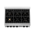 ZLINE 36" Autograph Porcelain Rangetop, Stainless,MatteBlack,RTZ-36-MB