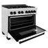 ZLINE 36" Autograph, Range, Dual Fuel, White door, RASZ-WM-36-MB
