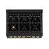 ZLINE 36" Autograph Rangetop, Black Stainless, Gold Accents, RTBZ-36-G