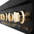 ZLINE 36" Autograph Rangetop, Black Stainless, Gold Accents, RTBZ-36-G
