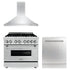 ZLINE 36" Bundled Stainless DualRange RangeHood Dishwasher 3KP-RARH36-DW