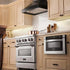 ZLINE 36" Designer Series Wooden Wall Range Hood in Black, KBCC-36