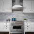 ZLINE 36" Dual Fuel Range, Snow Stainless, Snow Stainless Door, RAS-SN-36