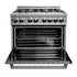 ZLINE 36" Dual Fuel Range, Snow Stainless, Snow Stainless Door, RAS-SN-36