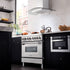 ZLINE 36" Gas Burner/Electric Oven Range, Brass Burners, RA-BR-36