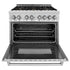 ZLINE 36" Gas Burner/Electric Oven Range, Brass Burners, RA-BR-36