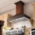 ZLINE 36" Hand-Hammered Copper Finish Wall Range Hood, 655-HBXXX-36