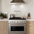 ZLINE 36 in. 5.2 cu. ft. 6 Burner Gas Range with Convection Gas Oven in Stainless Steel, SGR36