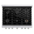 ZLINE 36 in. 5.2 cu. ft. 6 Burner Gas Range with Convection Gas Oven in Stainless Steel, SGR36