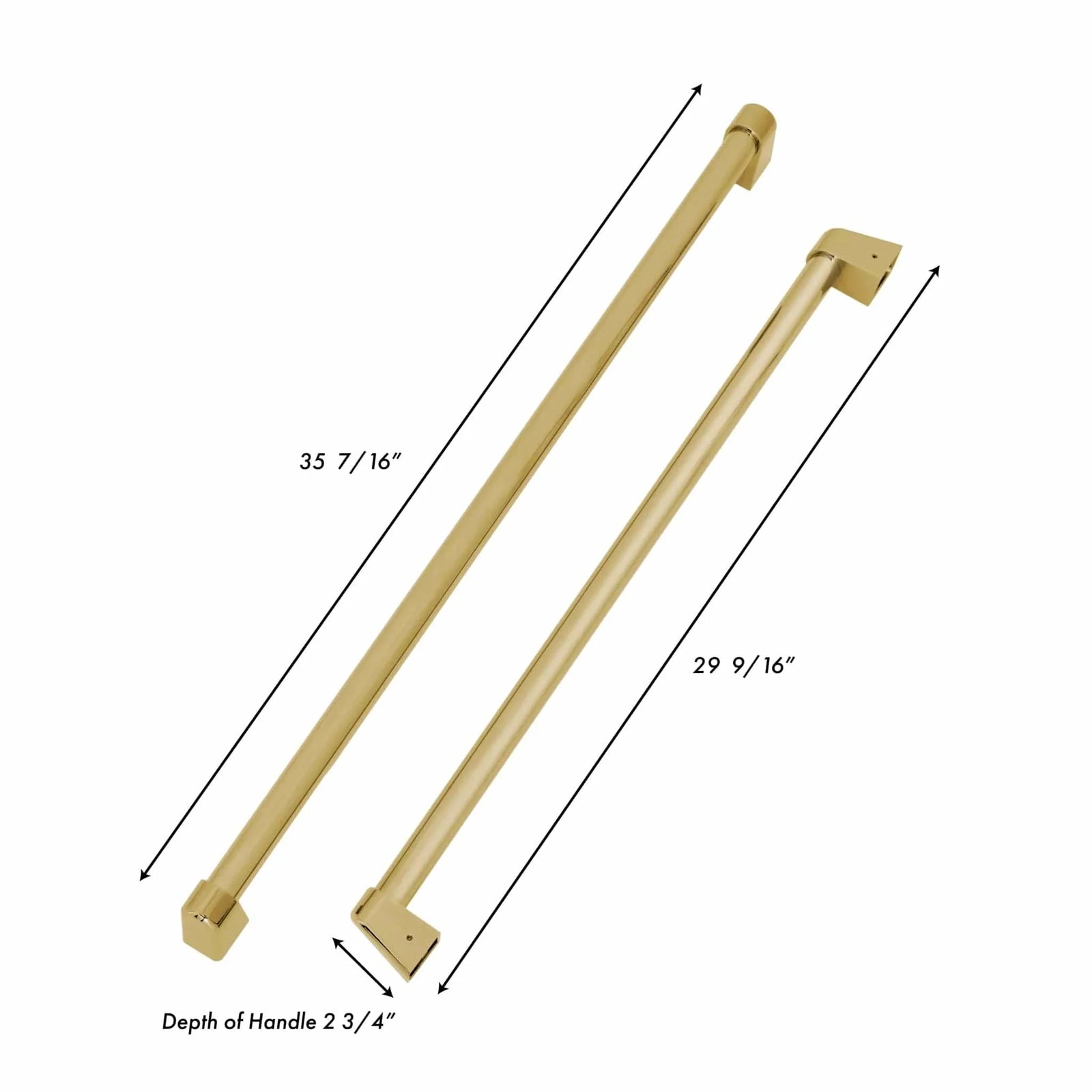 ZLINE 36 In. Autograph Edition Champagne Bronze Handle Set for Built in Refrigerators (3 Handles) (RBIVHZ-CB-36)