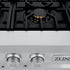 ZLINE 36" Porcelain Rangetop, DuraSnow®, 6 Brass Burners, RTS-BR-36