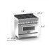 ZLINE 36" Professional Dual Fuel Range, Red Gloss Door, RA-RG-36