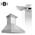 ZLINE 36" Professional Wall Range Hood, Built-in CrownSound® Bluetooth Speakers, 667CRN-BT-36
