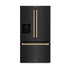 ZLINE 36" Refrigerator, Water, Ice Dispenser, Fingerprint Resistant, RSMZ-W-36-BS-CB