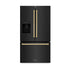 ZLINE 36" Refrigerator, Water, Ice Dispenser, Fingerprint Resistant, RSMZ-W-36-BS-G