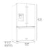 ZLINE 36" Refrigerator, Water, Ice Dispenser, Fingerprint Resistant, RSMZ-W-36-G