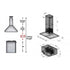 ZLINE 36" Remote Dual Blower Stainless Island Range Hood, GL2i-RD-36