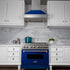 ZLINE 36" Snow Finish Wall Range Hood, Blue Gloss Shell, 8654BG-36