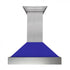 ZLINE 36" Snow Finish Wall Range Hood, Blue Matte Shell, 8654BM-36
