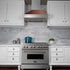ZLINE 36" Snow Finish Wall Range Hood, Hammered Copper Shell, 8654HH-36