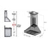 ZLINE 36" Snow Finish Wall Range Hood, Red Gloss Shell, 8654RG-36