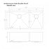 ZLINE 36" Undermount Double Bowl Sink Stainless Steel, SR60D-36S