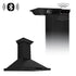 ZLINE 36" Wall Black Stainless Range Hood, Crown Speakers, BSKBNCRN-BT-36