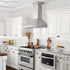 ZLINE 36" Wall RangeHood, Stainless, CrownSound Speakers, KF2CRN-BT-36