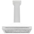 ZLINE 36" White Matte Range Hood, Stainless Steel Handle KB4SNX-WM-36