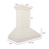 ZLINE 36" Wooden Wall Mount Range Hood in Cottage White, KPTT-36