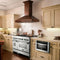 ZLINE 36" Wooden Wall Range Hood in Walnut, KBRR-36