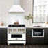 ZLINE 36"Stainless Steel Range Hood, White Matte Shell, 8654STZ-36-CB