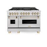 ZLINE 48" Autograph Dual Fuel Range, DuraSnow, Bronze, RASZ-SN-48-CB