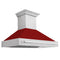 ZLINE 48" Autograph DuraSnow Stainless Red Wall Range Hood 8654SNX-RG-48