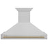 ZLINE 48" Autograph DuraSnow Stainless Steel Hood 8654SNZ-48-G