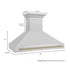 ZLINE 48" Autograph DuraSnow Stainless Steel Hood 8654SNZ-48-G