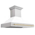 ZLINE 48" Autograph DuraSnow White Range Hood 8654SNZ-WM48-G