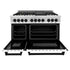 ZLINE 48" Autograph Edition, Dual Fuel Range, White Door, RAZ-WM-48-MB