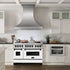 ZLINE 48" Autograph Edition, Dual Fuel Range, White Door, RAZ-WM-48-MB