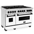 ZLINE 48" Autograph Edition, Dual Fuel Range, White Door, RAZ-WM-48-MB