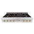 ZLINE 48" Autograph Rangetop, Stainless, Bronze Accents, RTZ-48-CB
