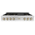ZLINE 48" Autograph Rangetop, Stainless, Bronze Accents, RTZ-48-CB
