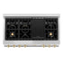 ZLINE 48" Autograph Rangetop, Stainless, Gold Accents, RTZ-48-G