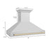 ZLINE 48" Autograph Stainless Wall Range Hood, 8654STZ-48-G