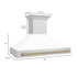 ZLINE 48" Autograph Stainless Wall Range Hood, 8654STZ-WM48-CB
