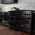 ZLINE 48" Black Stainless, Gas Burner, Electric Oven Range, RAB-48