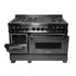 ZLINE 48" Black Stainless, Gas Burner, Electric Oven Range, RAB-48