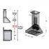 ZLINE 48" Black Stainless Steel Wall Mount Range Hood, BS655N-48