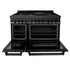 ZLINE 48" Black Stainless,Gas/Electric Range, Brass Burners, RAB-BR-48