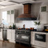 ZLINE 48" Black Stainless,Gas/Electric Range, Brass Burners, RAB-BR-48